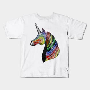 Rainbow Zebra Unicorn Kids T-Shirt